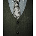 Miniatyrbild 5 av 6: Herrar Vintage Tweed Väst V-ringad Casual Ull Väst Black L