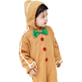 Miniatyrbild 6 av 9: Julpepparkaksmän Kostym Barn, Pepparkaksmän Onesie Barn Jul Outfit L