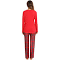 Miniatyrbild 3 av 5: Rutig set för kvinnor Warm Pjs Set red M