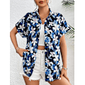 Miniatyrbilde 2 av 5: Hawaiskjorte for kvinner, kort erme Blue XL