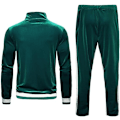 Miniatyrbillede 3 af 5: Mænds 2-delt fuld lynlås Tracksuits Fløjl Sportsdragter green XL