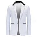 Miniatyrbillede 1 af 7: Herre Enkeltknappet Casual Suitjakke White S