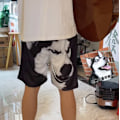 Miniatyrbild 3 av 4: Dam Pyjamashorts Lounge Unisex Underdel Valp Sovkläder Black L