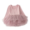 Miniatyrbild 2 av 4: Flickande Ballet Tutu-klänning med Långärmad för Flickor Pink XS