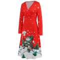 Pikkukuva 1 / 5: Naisten joulumekko, pyöreäkaula-aukko, vintage-cocktailmekko Style7 XL