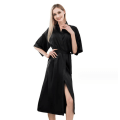 Miniatyrbilde 1 av 5: Kvinner's Silke Morgenkåpe Brudepike Nattkjole Black XL