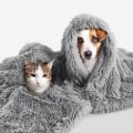 Pikkukuva 5 / 10: Koirien peitot suurille koirille, superpehmeät ja lämpimät Sherpa-fleece-pehmustetut peitot Grey M