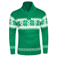 Pikkukuva 2 / 5: Miesten pitkähihainen jouluinen jacquard-neulepaita Green L