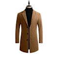 Miniatyrbilde 1 av 9: Herre Trenchcoat i Ullblanding, Smal Passform, Overfrakk Khaki XL