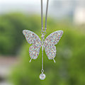 Miniatyrbild 4 av 9: Bling Fjäril Diamant Biltillbehör för Kvinnor White