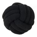 Handstickad Knuten Boll Lammull Kudde Black 22CM