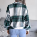Miniatyrbild 3 av 4: Långärmad tweedjacka för kvinnor green L