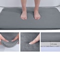 Miniatyrbild 2 av 5: Memory Foam badmatta, supermjuka absorberande badrumsmattor grey 43x61