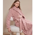 Pikkukuva 4 / 5: Miesten ja naisten Terry-shawl-turkkilainen kylpytakki Pink M
