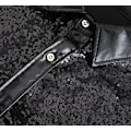 Miniatyrbilde 5 av 7: Menn Sequin Langarmet Skjorte Metallisk 70-talls Skjorte Knappeskjorte Black XL