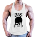 Pikkukuva 1 / 7: Miesten Kuntosali Bodybuilding Stringer Tank Top White XL