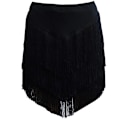 Miniatyrbillede 3 af 4: Kvinders Tassel Latin Danseskørt, Salsa Tango Rumba Dancewear Black XL