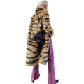 Miniatyrbillede 1 af 11: Dametøj Faux Fur Jakker Vinter Tiger Frakker Løse Pelsjakke L