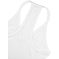 Miniatyrbilde 7 av 9: Dame Racerback Basic Tank Camisole V-hals Slim Fit Ribbestrikket Ermeløs White L