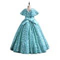 Miniatyrbillede 2 af 4: Piges Festkjole Sequin Formel Fancy Fødselsdagskjole Blue 140