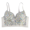 Miniatyrbild 1 av 10: Dam Sparkle Glitter BH Top Dansande Crop Tops M