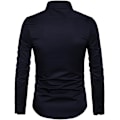 Pikkukuva 3 / 5: Miesten Slim Cotton Pitkähihainen Napit-Paita Black M