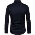 Pikkukuva 3 / 5: Miesten Slim Cotton Pitkähihainen Napit-Paita Black XL