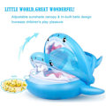 Miniatyrbild 4 av 7: Baby Pool Float Uppblåsbar Shark Simflot med kapell blue
