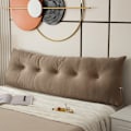 Miniatyrbilde 1 av 9: Kilepute Hodegavl Posisjonsstøtte Lang Pute for Seng Khaki 150*40*12cm