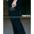 Miniatyrbild 5 av 6: Slim Fit Jeans för män 7 fickor Stretch Skinny Denim Pencil Byxor Black 2XL