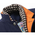 Miniatyrbilde 4 av 5: Herreullfrakk Smal Passform med Sjal Krage navy blue XL