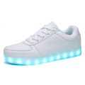 Miniatyrbild 1 av 9: USB-laddningsbara lysande skor Sports LED-skor Dansande sneakers White 41