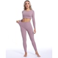 Miniatyrbillede 2 af 5: Termisk Underundertøjssæt til Kvinder - Ultrablødt Langt Underundertøj, Basislag Purple 2XL