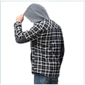 Miniatyrbillede 8 af 10: Mænds Flanneljakke Løstsiddende Plaid Sherpaforet Flannelskjorte Trykknapper Varme Vinterjakker Lommer Army Green XL