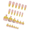 Miniatyrbillede 3 af 5: 24 stk. Trykte Negle Akryl Falske Negle Lange Kiste Trykte Negle Color 4