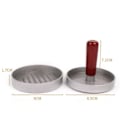 Miniatyrbild 5 av 5: Non-Stick Hamburgerpress Rund Form Frosted