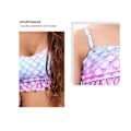Miniatyrbild 3 av 8: Mermaid Scale printed baddräkt 3-delad förälder-barn set M