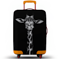 Miniatyrbild 1 av 8: Resväska Skyddsfodral med Djurtryck - Dammskyddande Resväskaöverdrag Giraffe M