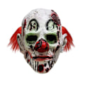 Pikkukuva 1 / 9: Halloween-pelottavat naamiot Lateksipelottavat klovnaamiot White Red