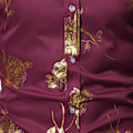 Miniatyrbilde 3 av 8: Herre Hipster Slim Fit Langærmet Knappeskjorte Wine Red M