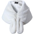 Miniatyrbillede 5 af 7: Falsk Pels Sjal Wrap Stole Shrug Vinter Brude Bryllup Dækning White