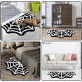 Miniatyrbillede 3 af 8: Gotisk Tæppe Edderkoppespind Indendørs Halloween Tæppe Black White 50*80cm