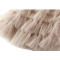 Miniatyrbild 5 av 7: Dam Tulle Maxi-kjol A-linje Rynkad Mesh Hög Midja Underkjol Khaki M