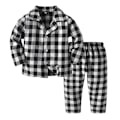 Miniatyrbild 1 av 8: Jul Familj Matchande Kläder Röd Rutig Pyjamas Black 110cm