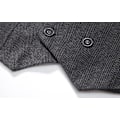 Miniatyrbillede 7 af 10: Mænds Slim Fit Dobbeltbrystet Suit Vest Dark Gray XL