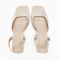 Miniatyrbillede 2 af 7: Remse-sandaler med Rhinestone-hæle 36