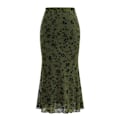 Miniatyrbilde 6 av 9: Lettuce Trim Høy Midje Mesh Fishtail Bodycon Langt Skjørt for Kvinner green M