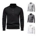 Miniatyrbilde 4 av 5: Hettegenser for menn, avslappet strikket genser Black XL