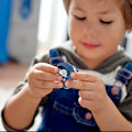 Miniatyrbild 6 av 6: Orbit Bollspel, Fidget Cube Pusselboll Snurrande Leksak Blue