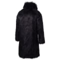 Miniatyrbillede 3 af 5: Mænds Luksuriøs Lang Kunstig Pels Frakke Vinter Fuzzy Fluffy Parka Overfrakke Black L